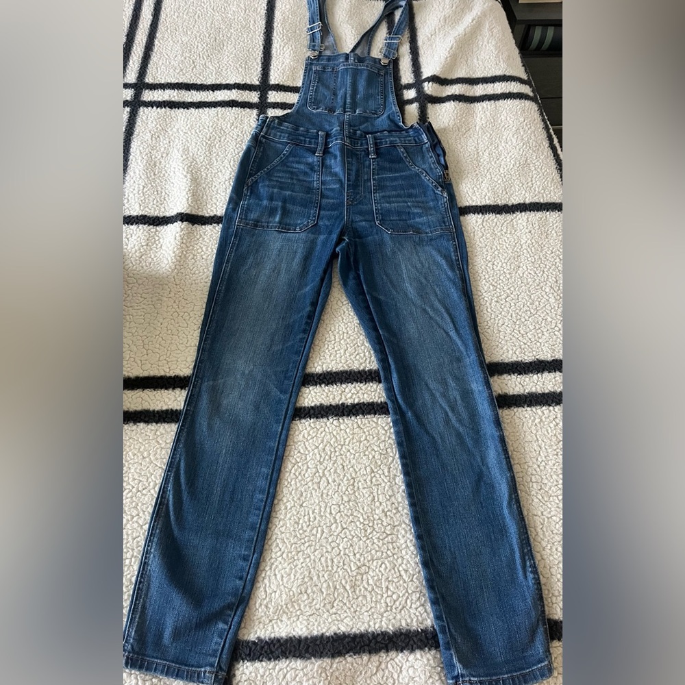 Madewell Slim leg Jean Overalls Indigo Blue Stretchy S